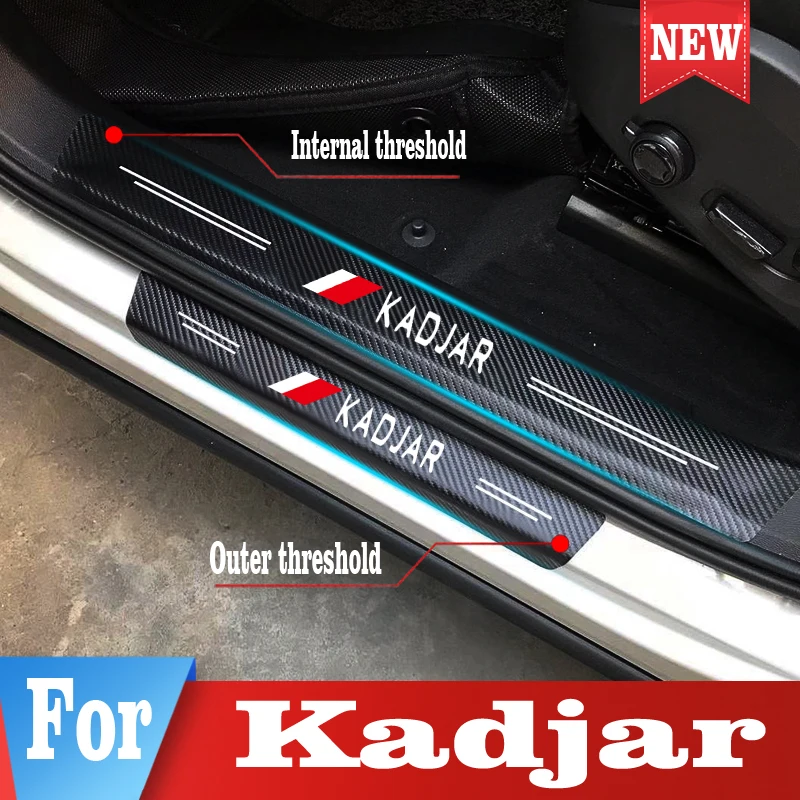 

Car Scuff Plate Door Threshold Sill Stickers For Renault Kadjar Auto Threshold Cover Panel Step Protector Accessories