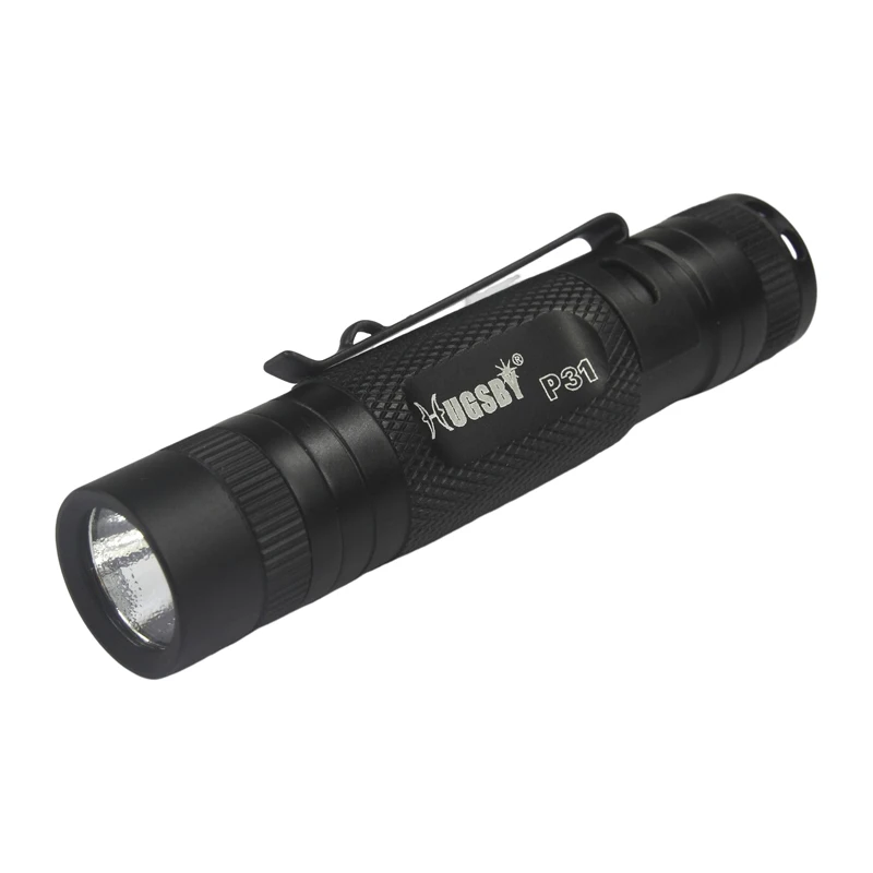 

Hugsby P31 XR-E Q5 White 6500K 140 Lumens 3-Mode AA 14500 Flashlight EDC