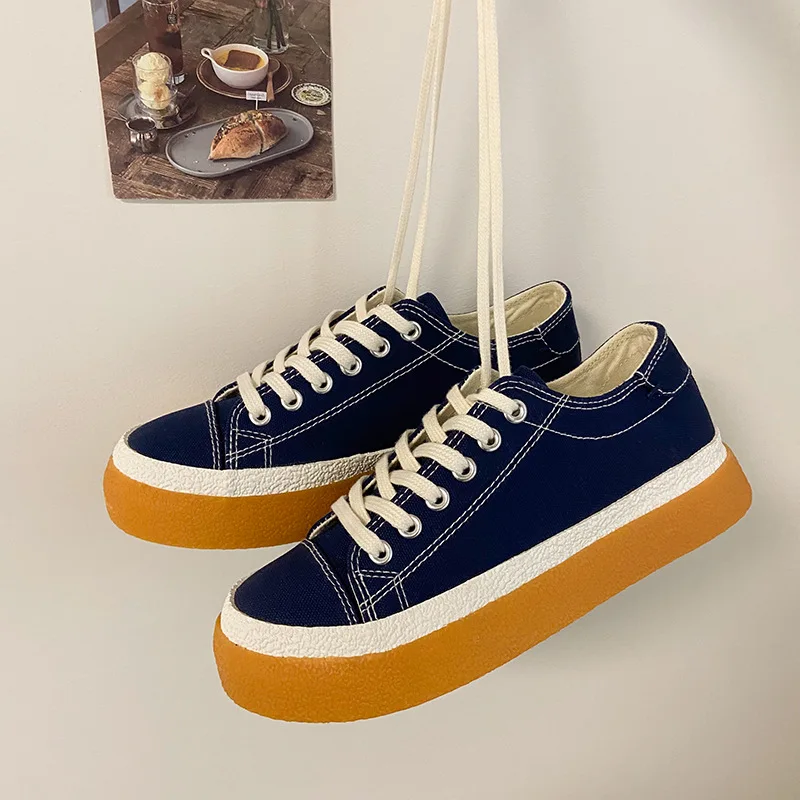

New Autumn Women Sneakers New Fashion Woman's Shoes Platform Sport Shoes for Women Vulcanized Platform Lace Up Flats Shoes