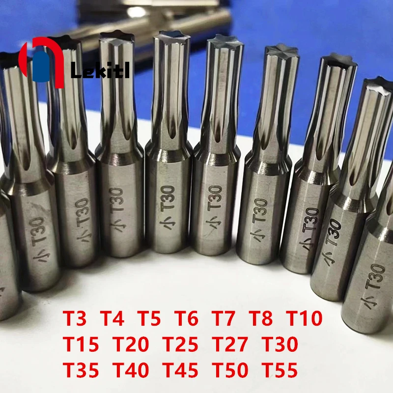 Фото Винт Torx из карбида вольфрама, вращающийся пробойник, пробойник со звездообразным шлицем, пробойник T3 T4 T5 T6 T7 T8 T10 T15 T20 T25 T30 T40 T50 T55 №3