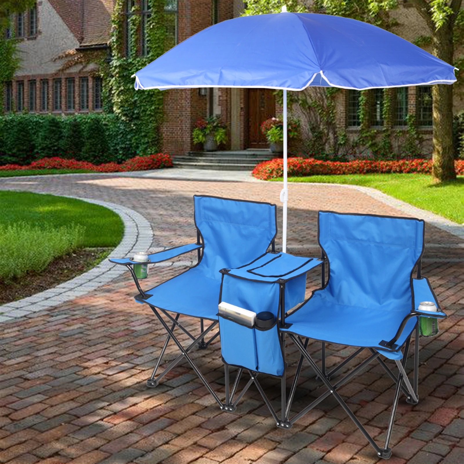 Sets Detachable Folding Chair Outdoor Camping Beach Fish Ultralight Hiking Picnic Seats With Sun Umbrella