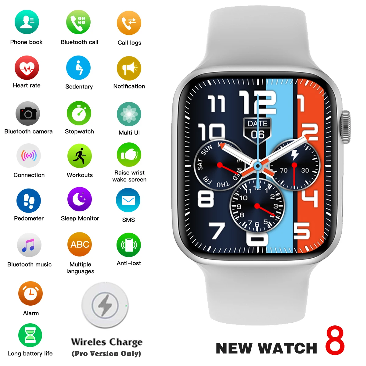 

2022 W38 Smart Watch W38pro Smartwatch Men Women Bluetooth Call Message Reminder Heart Rate Monitor Fitness Bracelet for IWO