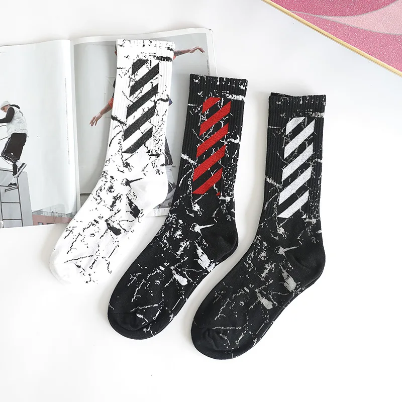 

1 Pair Unisex Painting Style Crew Socks Women Streetwear Skateboard Sport Cycling Designer Socks Cotton Size 36-44