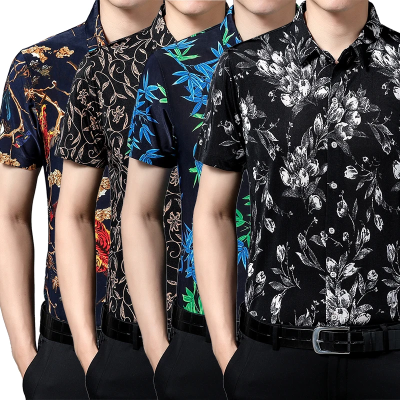 

4 стиля! Повседневные мужские рубашки с принтом графики, быстросохнущие летние мягкие тонкие роскошные топы, Пляжная гавайская рубашка, дышащие лацканы