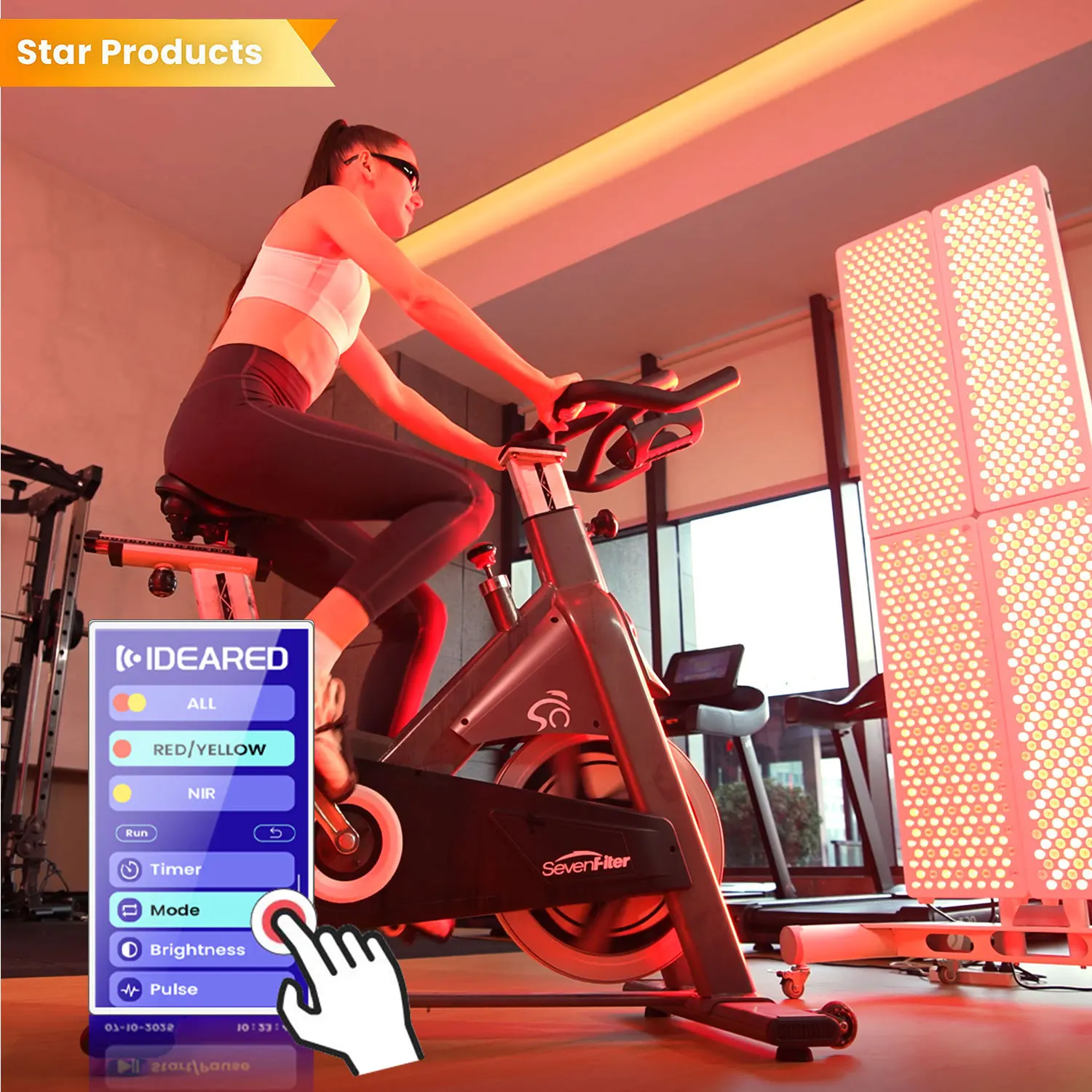 Фото 2026 IDEATHERAPY RL300MAX-7CH 92CM Панель для полнотеловой LED-терапии красным светом с высокой интенсивностью излучения для снятия боли, использования в салонах красоты и дома №1