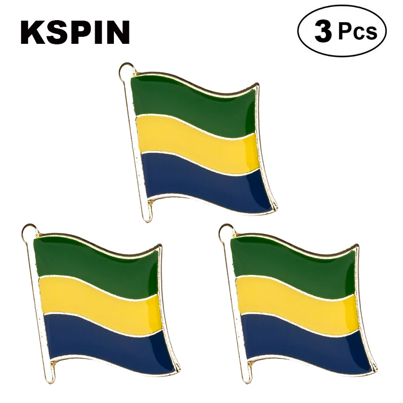 Габонские булавки для лацканов Значки флага броши значки