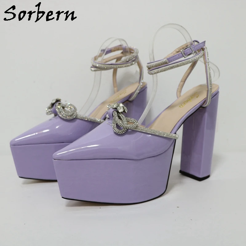 

Женские туфли-лодочки с острым носком, на толстой платформе