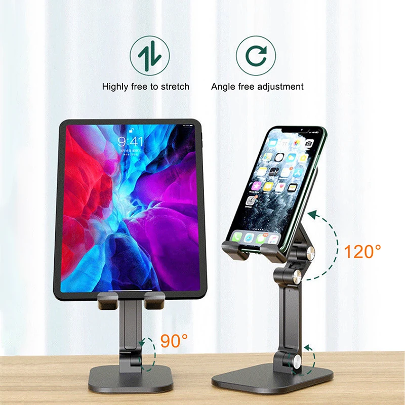 desk mobile phone holder for phone universal adjustable table cell phone telephone support metal tablet stand for ipad mount free global shipping