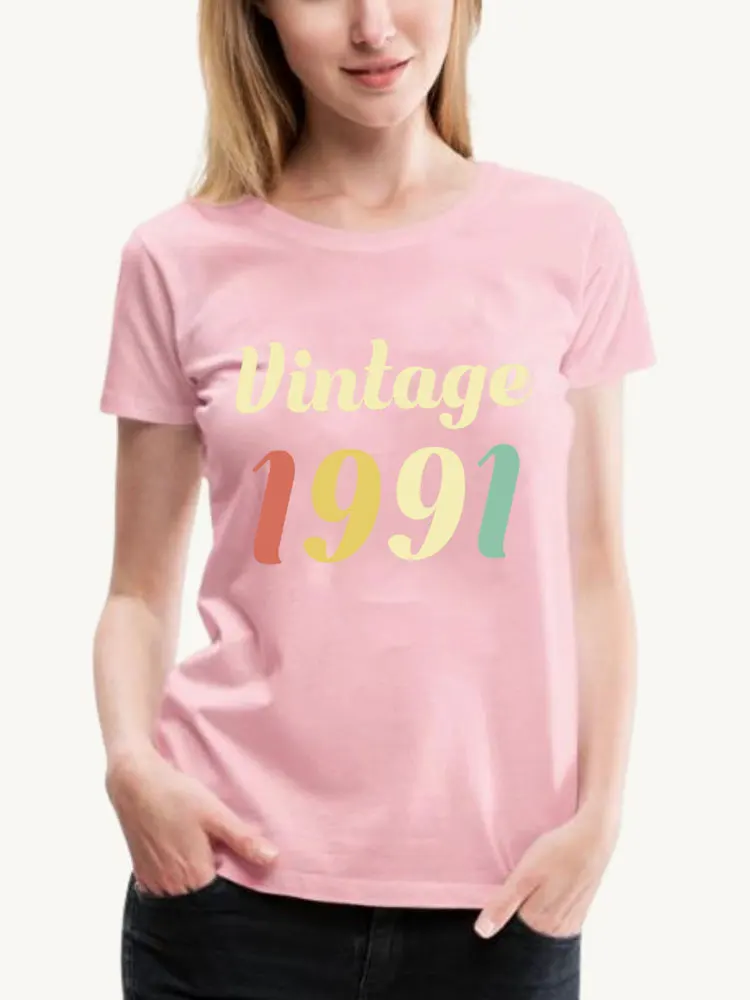 Summer Vintage Legendary 1971 1981 1991 Tee Shirt Tops Tees Classic Graphic Retro Shirts Short Sleeve Tops for Women 2022