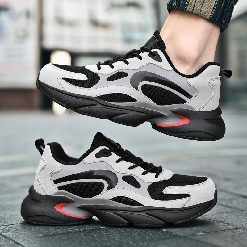 

Casual Sports Shoes Men's Mesh Breathable Soft-soled Shoes Summer Comfortable Running Shoes Shock Absorption Outdoor Men's Shoes