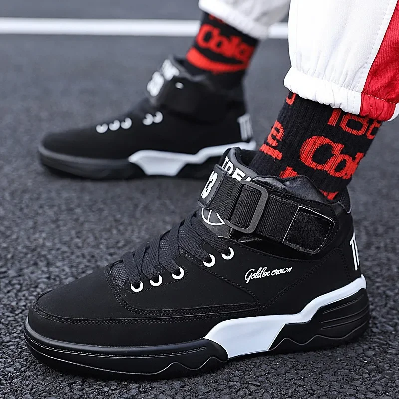 Трендовая мужская повседневная обувь с высоким берцем осенние новые уличные