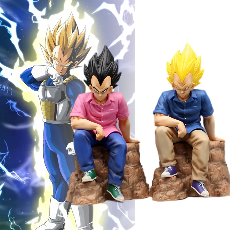 

New 22cm Dragon Ball Figure Vegeta Anime Figure Pink Casual Style Vegeta Figurine Pvc Collection Statue Model Ornament Toys Gift