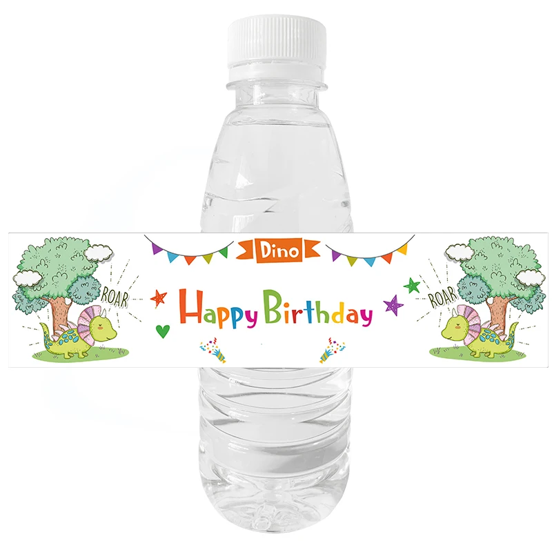 10pcs/lot Dinosaur Theme Party Bottle Stickers Water Bottle 