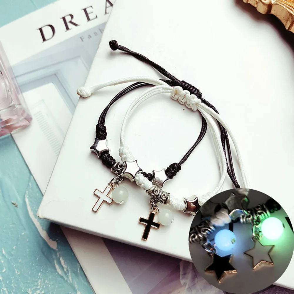 

2023 Hot Cross Bracelet Student Friendship Fashion Glow Bracelets For Men and Women Couple Gifts Wholesale