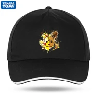 pokemon summer sun hat for boys girls cartoon figure eevee pikachu adjustable baseball cap cute cosplay caps toys birthday gift