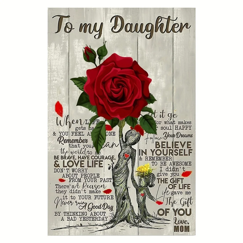 

Butterfly Tree Tin Sign To My Daughter You Are My Sunshine Love Mom Tin Signs Vintage Home Bar Kitchen Garage Wall Decor