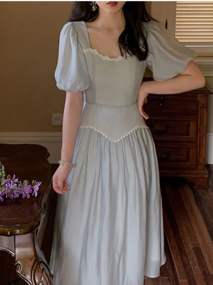 Женская летняя коллекция 2022 года винтажное романтичное элегантное платье