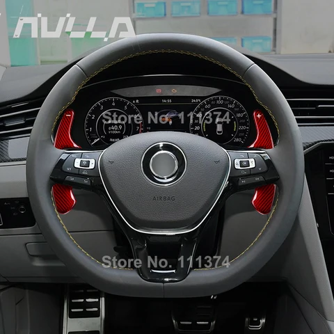 Настоящие переключатели из углеродного волокна для Volkswagen Tiguan MK2 VW golf 7/8 Alltrack MK7/8 T-cross Passat B8 GTI R-line