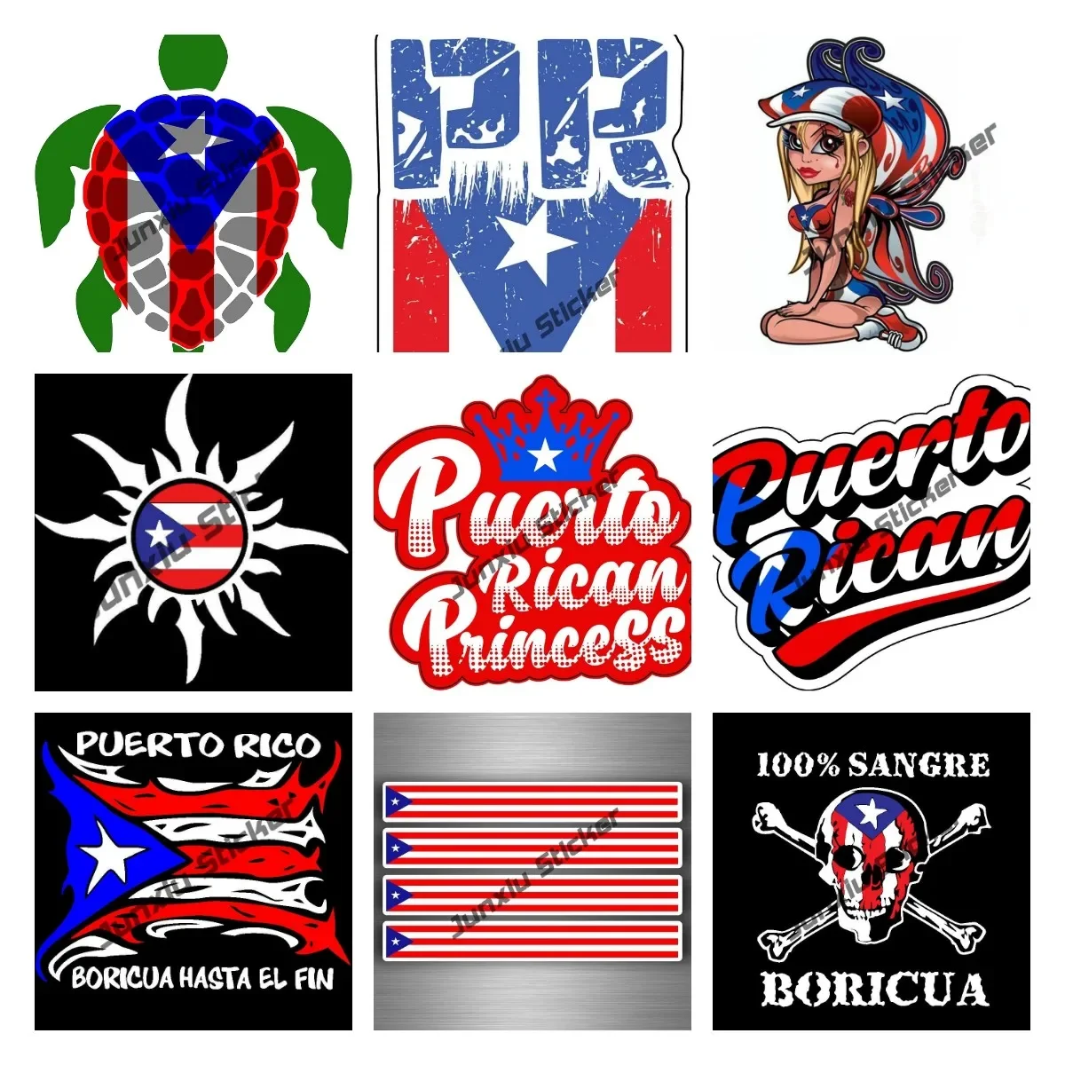 Наклейка Пуэрто-Рико флаг Пуэрторикан PR-лягушка виниловые патриотизм креативные