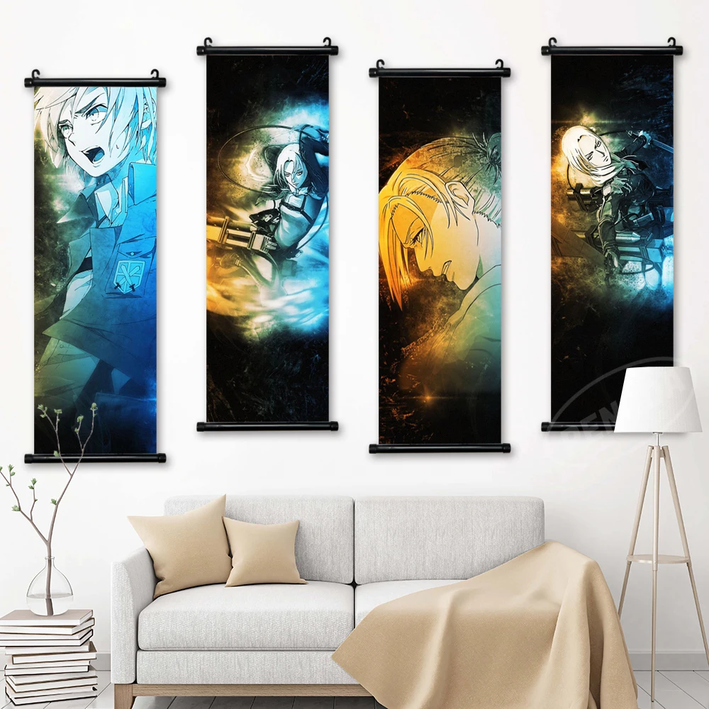 

Print Poster Attack On Titan Wall Artwork Armin Arlert Pictures Painting Hange Zoe Canvas Anime Hanging Scrolls Home Decoration