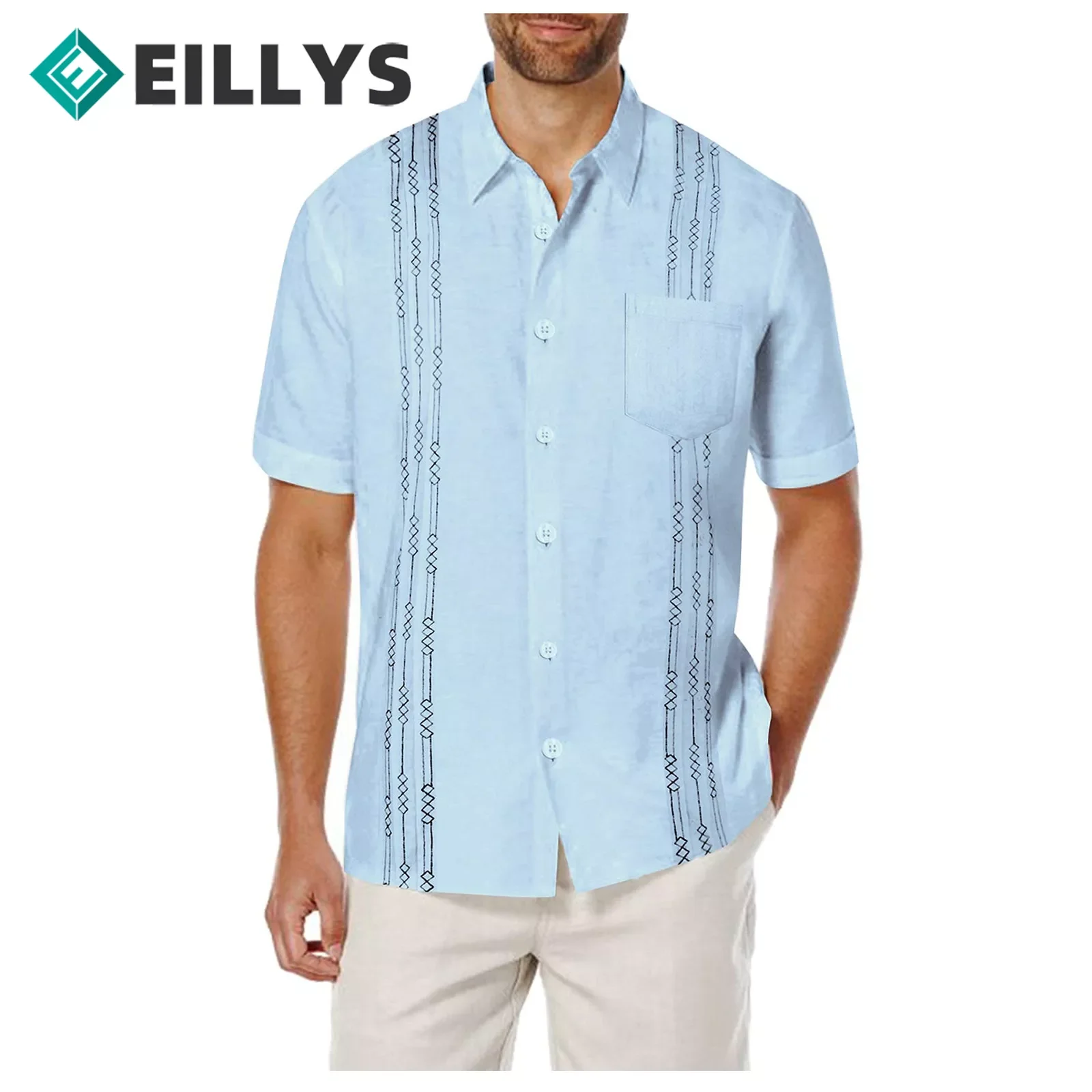 

NEW IN Summer Shirt For Male Turn Down Collar Cotton Linen Shirt Loose Tops Men Shirts Husband Lapel 2022 New Gentlement Shirt