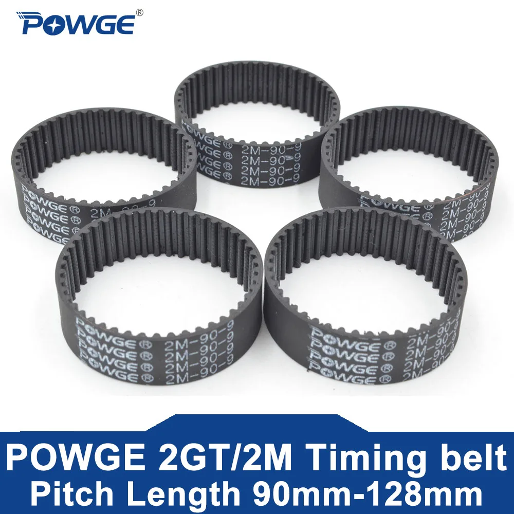 

POWGE 2MGT 2 м 2GT синхронный ремень ГРМ длина шага 96/98/100/102/104 мм ширина 3/6/9/15 мм зубов, 48, 49, 50, 51, 52, Туфли закрытые GT3 ремень