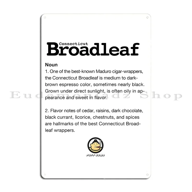 Металлическая вывеска Connecticut Broadleaf