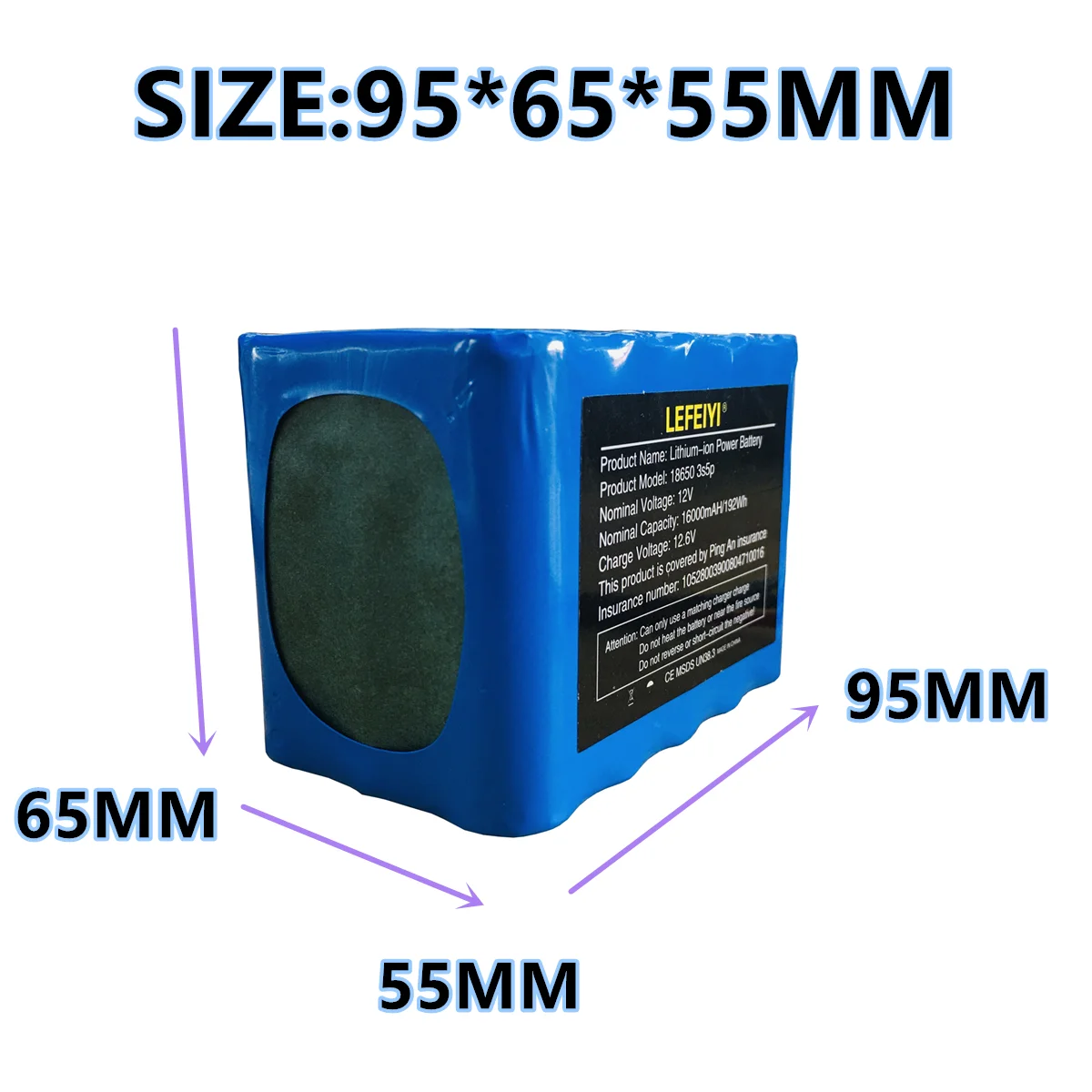 

Newest 12V 16000mAH Large Capacity 18650 Lithium Battery Protection Board 12.6V 3S5P