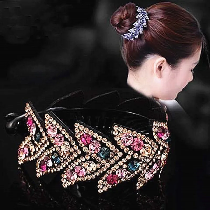 

Rhinestone Hair Claw Clip Clamp for Bun Women Girl Fashion Summer Head Accessories Mujer Wholesale