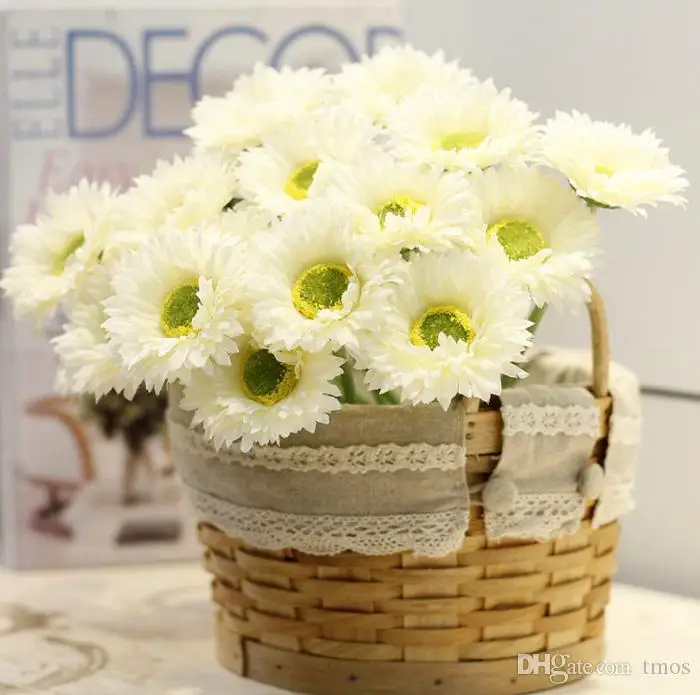 

Wholesale Romantic And Beautiful Artificial Gerbera Sunflowers For Wedding Party Fit For Home Shop Office Desktop Decorations
