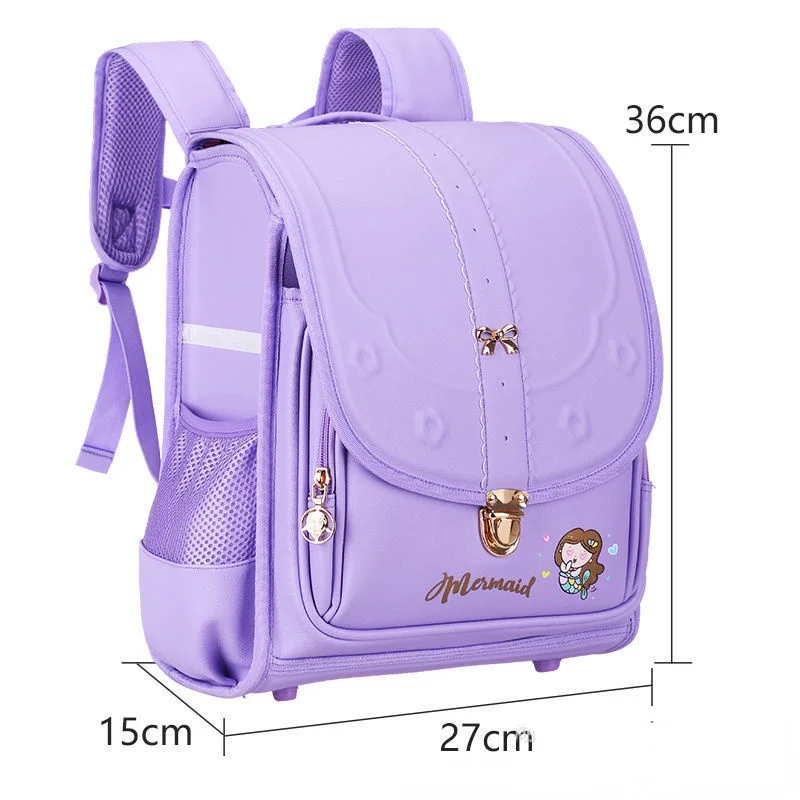 Children Japanese Style Primary School Students Grade 1-4 PU Mermaid Dinosaur Backpacks New Girl Boy Large Fashion Schoolbags
