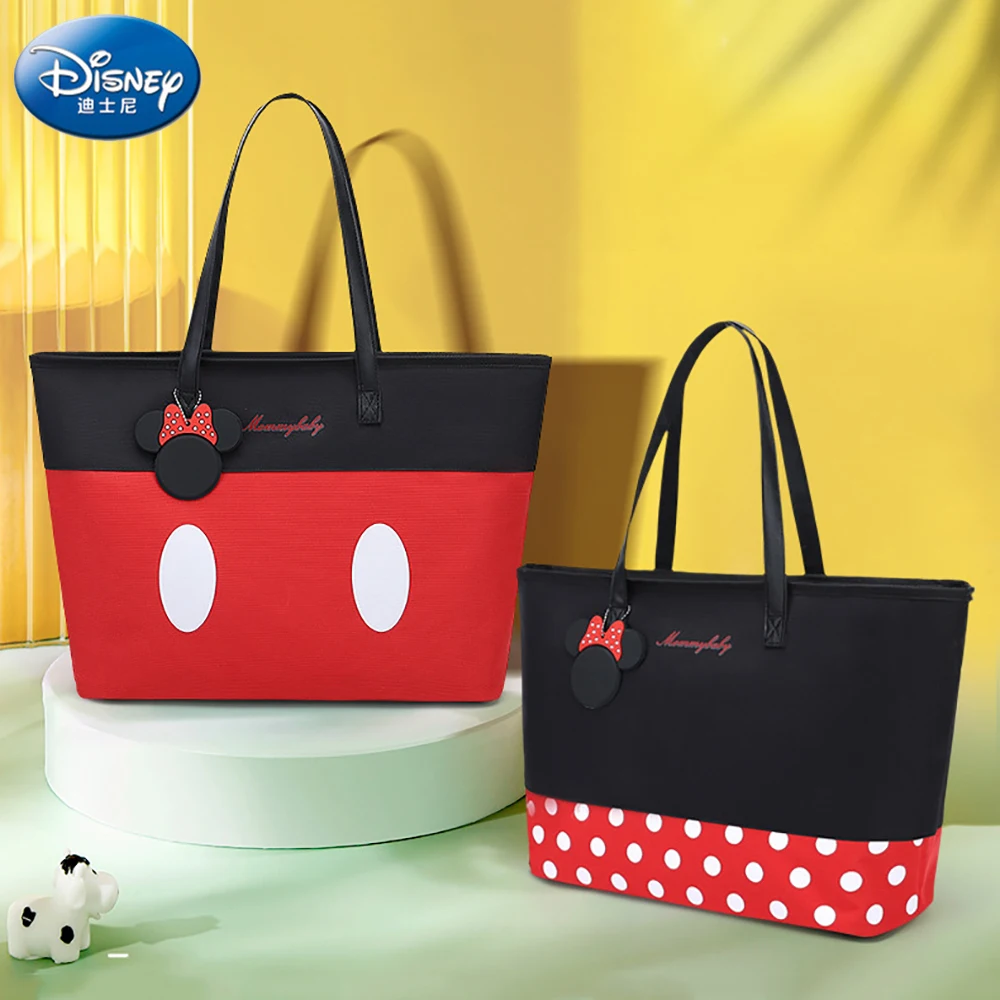 

Модная женская сумка Disney для мамы, вместительные дамские сумочки с Микки Маусом, водонепроницаемая Портативная сумка на ремне