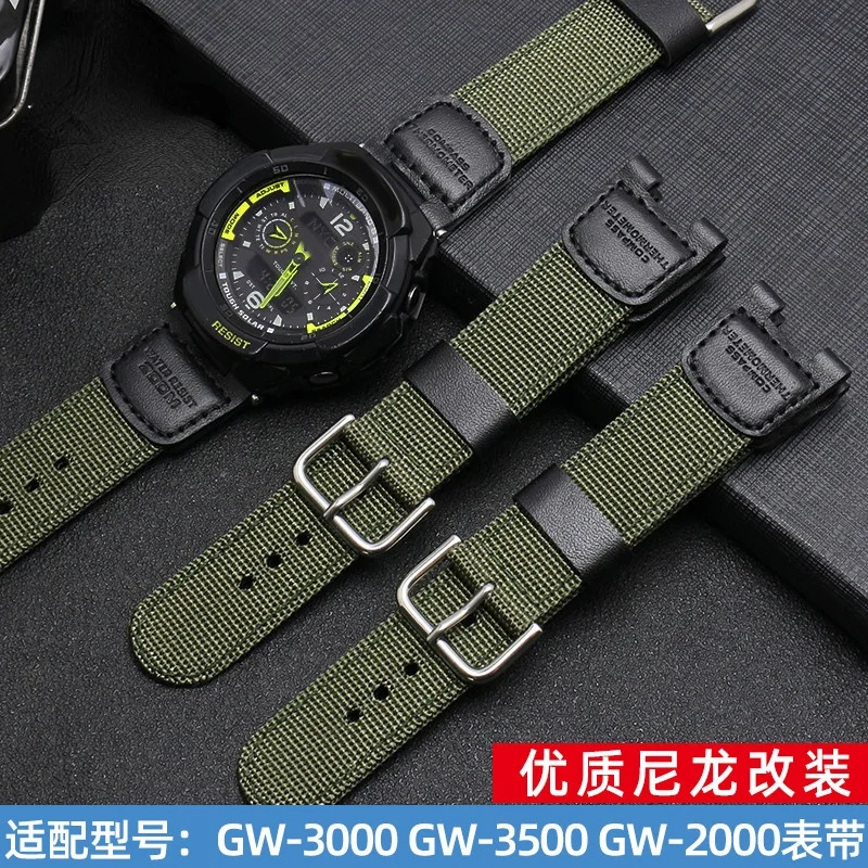 

For Casio G-SHOCK Series Watch Strap GW-3500 3000 2000 2500 Modified Sports Nylon Watchband 24mm