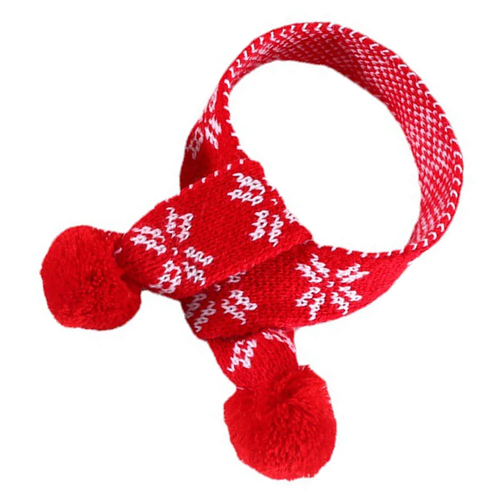 

Scarf Christmas Dog Pet Catgift Holiday Bandanas Deer Snowflake Dogs Costume Winter Warm Bandana Knitting Clothing Santa Decor