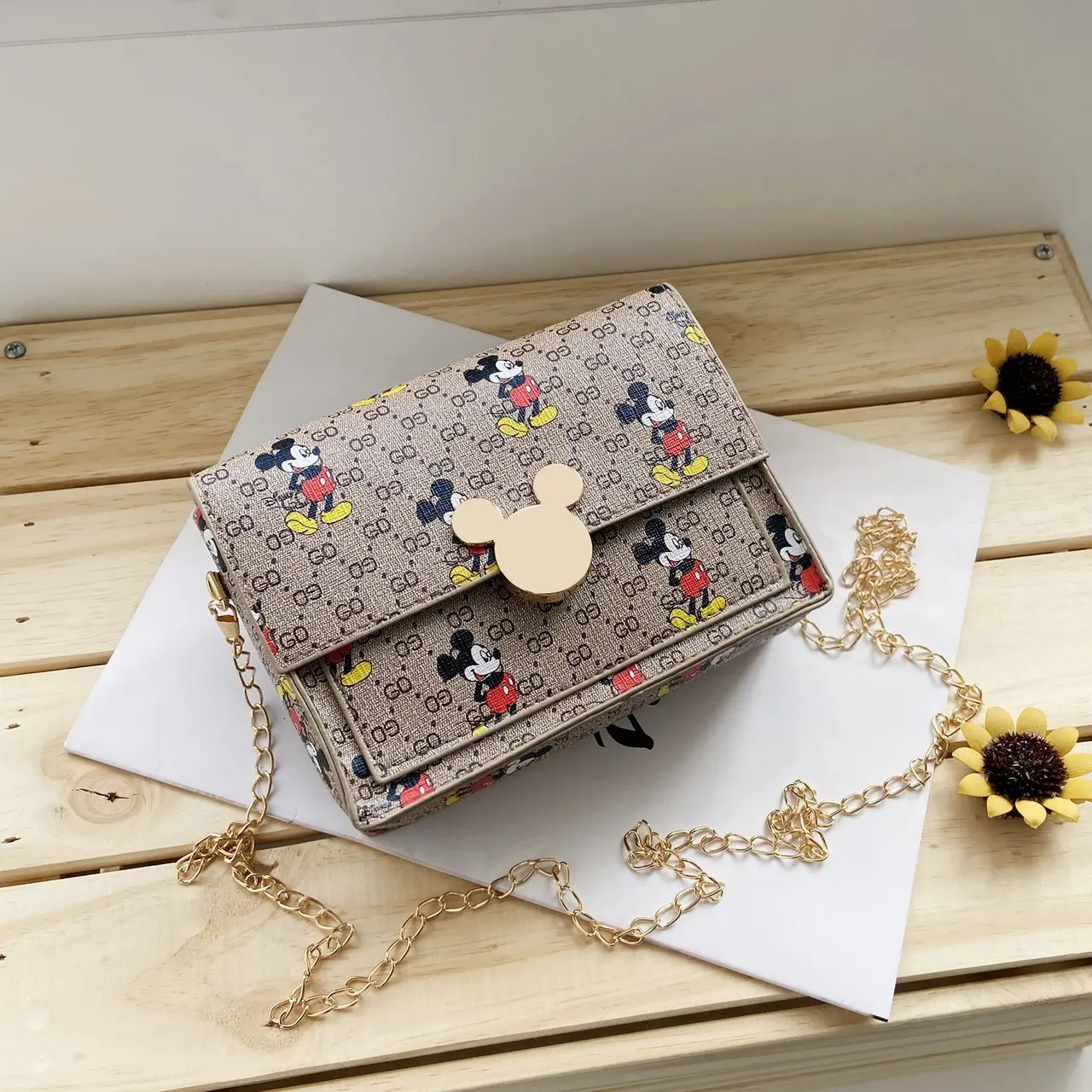 Классическая женская сумка Disney милый мультяшный мессенджер с Микки Маусом