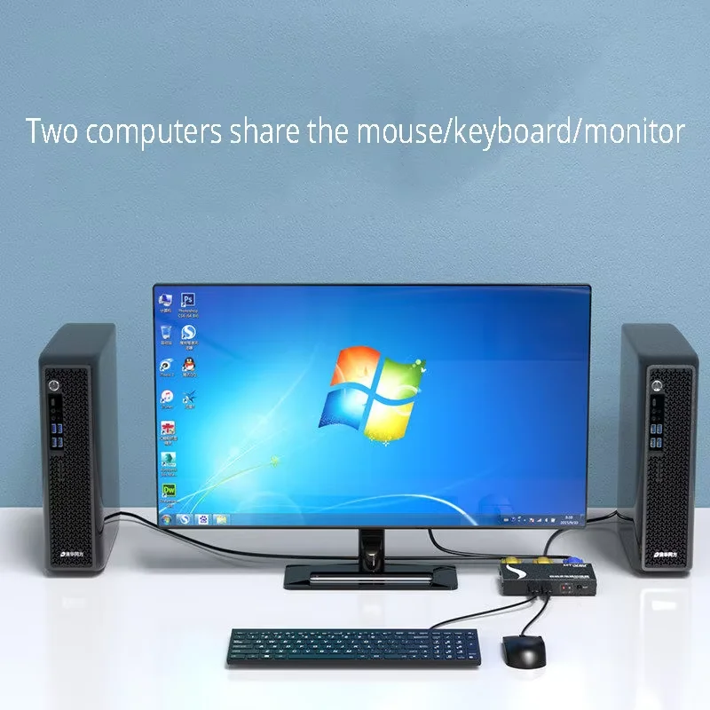 MT-VIKI 2-портовый автоматический KVM-переключатель VGA многокомпьютерный доступ