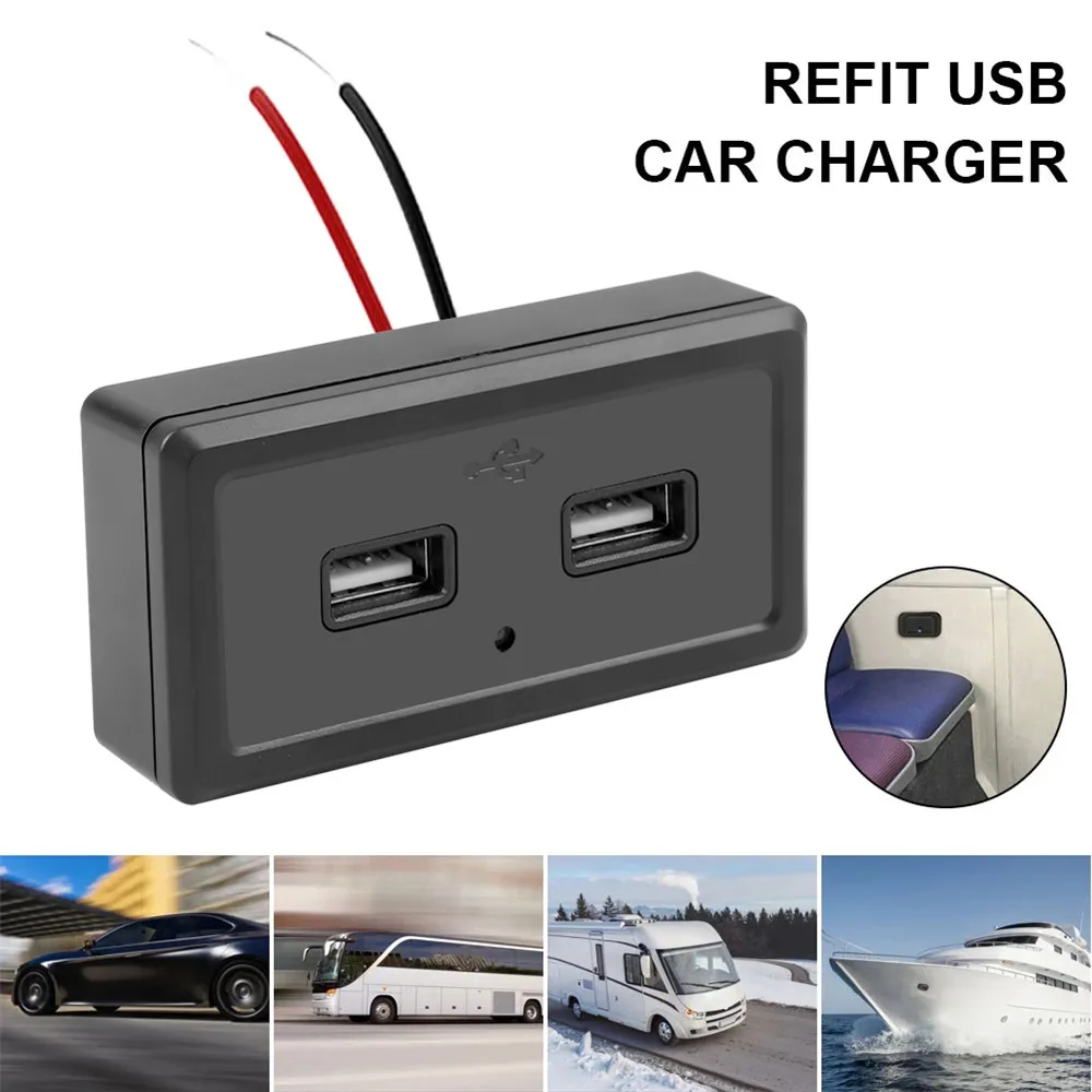 

KEBIDUMEI Dual Usb Charger Socket 4.8A 3.1A 12v For Motorcycle Auto Truck Atv Boat Car Rv Bus 2.1A 2.4A Power Adapter Outlet