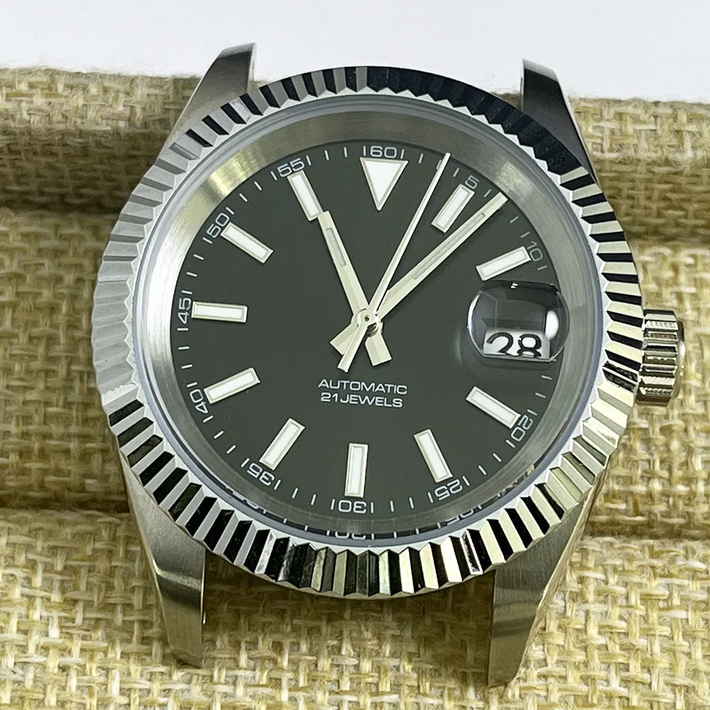 Высококачественные белые автоматические механические часы 39 мм