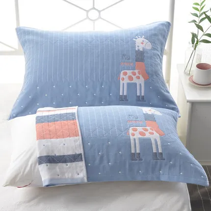 

Cotton Gauze Pillow Towel Three-layer Cotton Soft Fabric Pillow Towel Is Soft and Breathable Pillow Cases Home Decor Cover