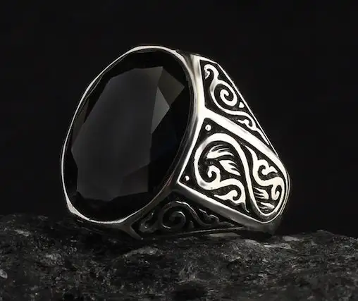 

Серебряное кольцо 925k, мужское кольцо ручной работы, натуральный циркон, ювелирные изделия, подарок ему и каждому