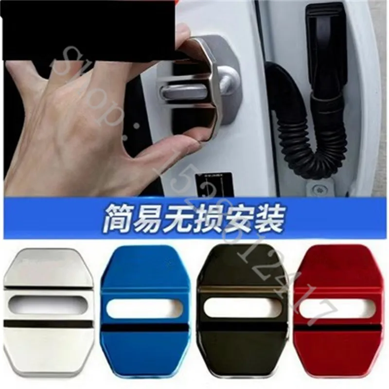 

For Mercedes Benz GLE STAINLESS STEEL CAR DOOR LOCK DECORATIVE PROTECTIVE COVER CAR ACCESSORIES STYLING