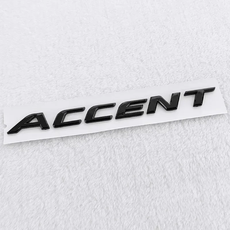 

3D хромированная эмблема багажника из АБС-пластика на задний багажник, Стайлинг автомобиля для ACCENT, автомобильный буквенный логотип, боковая наклейка на крыло, автоаксессуары