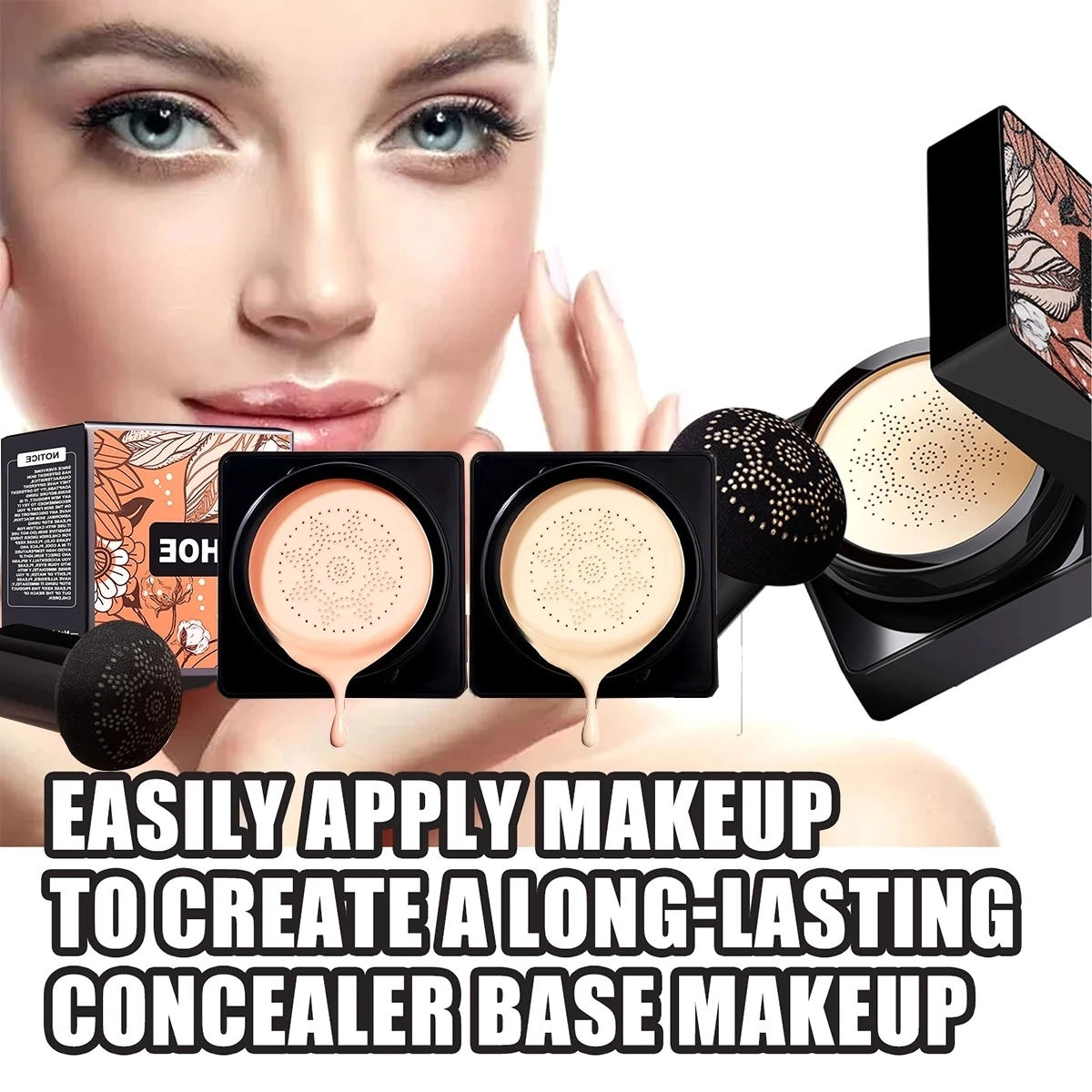 

Воздушная подушка в форме гриба, BB крем, косметическая база, товары для макияжа, волшебная воздушная подушка, основа для макияжа, консилер, к...