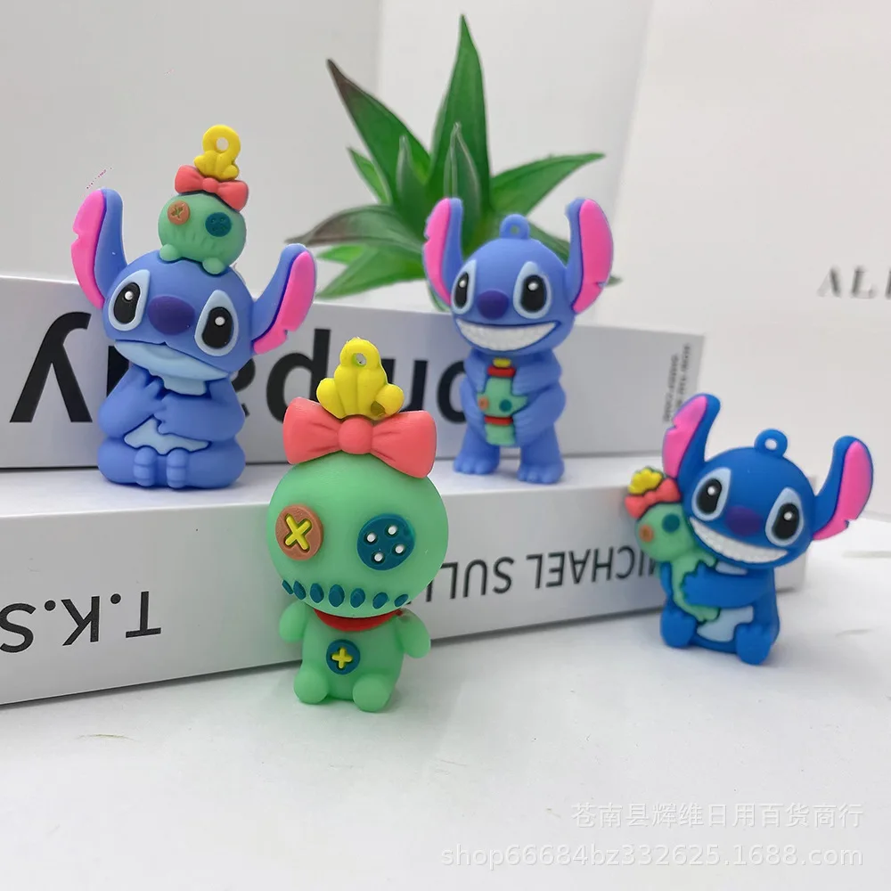 

New Star Baby Stitch series 3D charm cute doll digital ornaments bag charm PVC Stitch Christmas charm children birthday gift toy