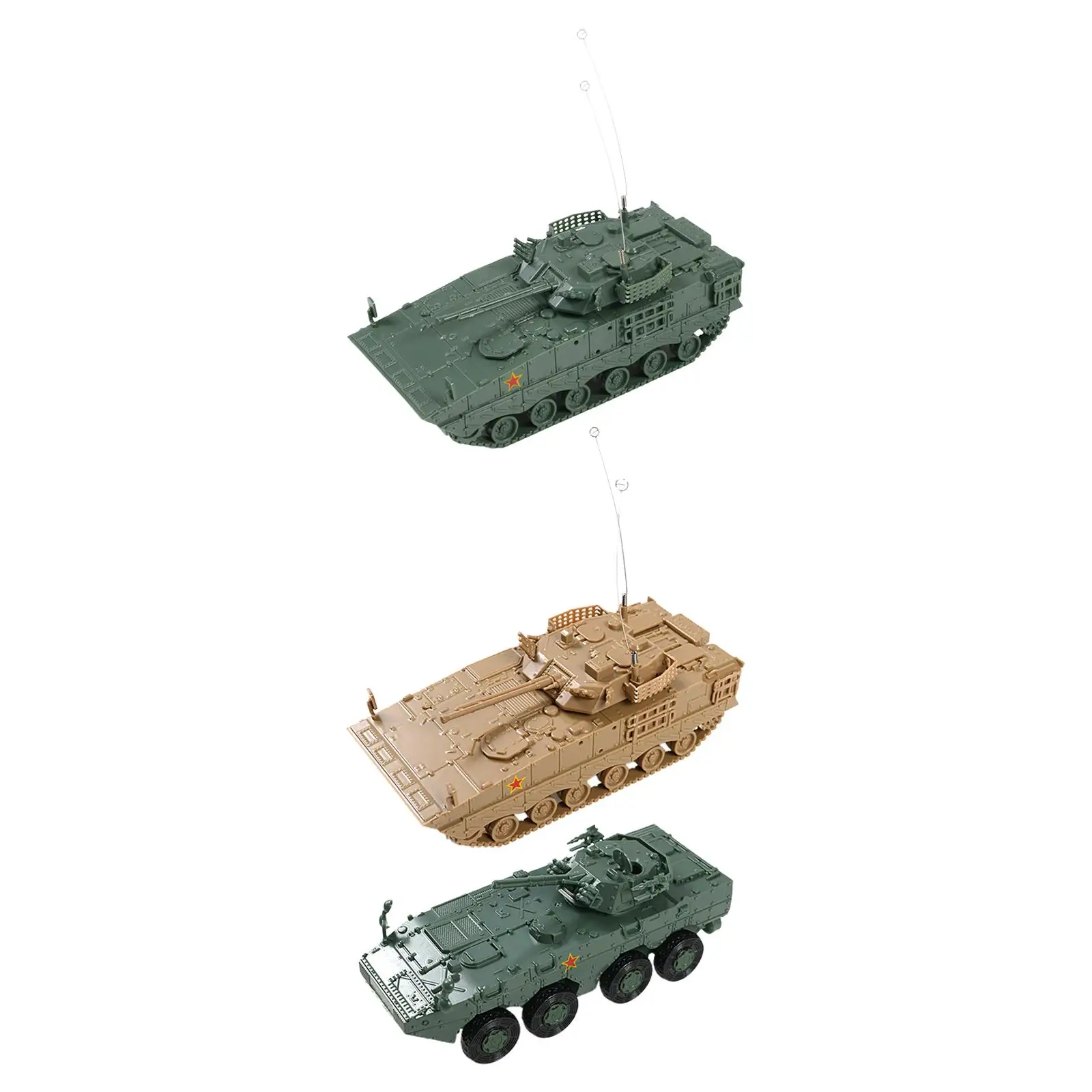 

1/72 Scale Tank Model DIY Assemble Building Model Kits Crafts Miniature for Party Favors Tabletop Decor Gift Children Collection