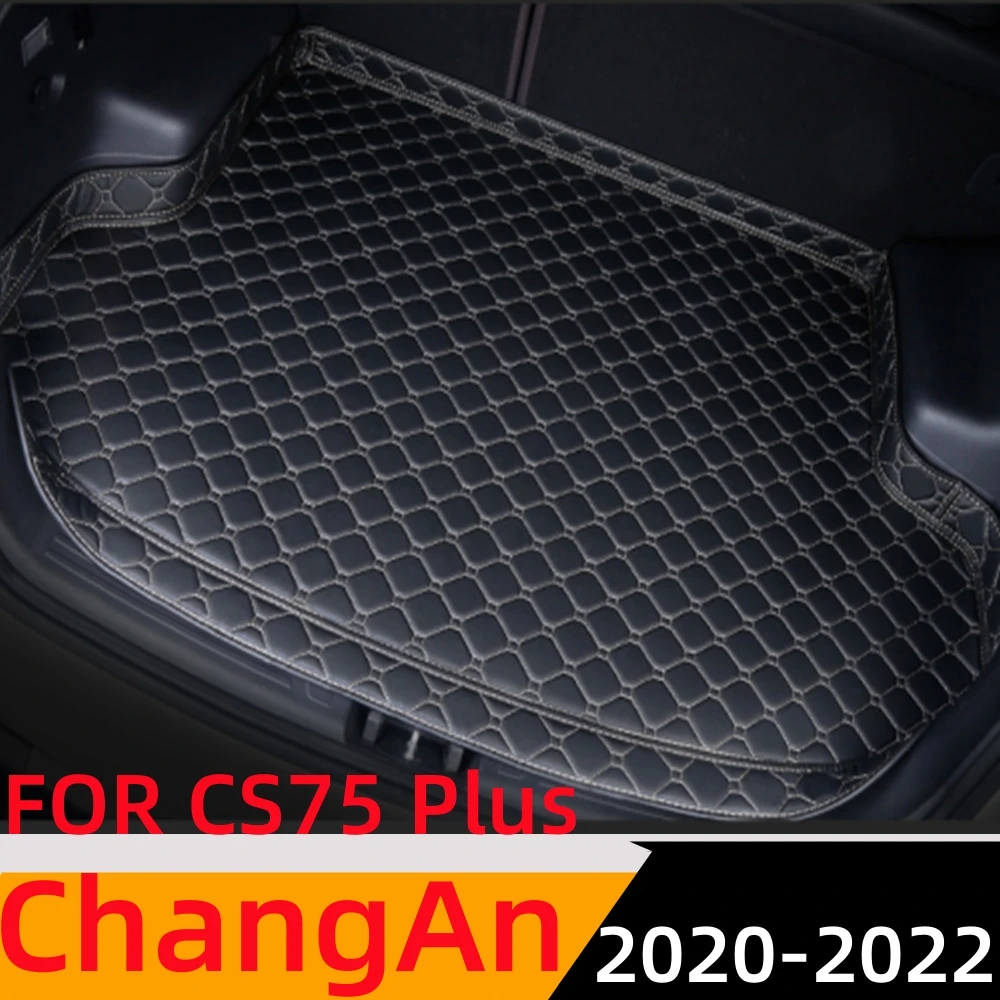 

Автомобильный коврик для багажника Sinjayer, водонепроницаемые автозапчасти, коврики для багажника, высокая сторона, Задняя подкладка для груза, коврик, подходит для ChangAn CS75 Plus 20 21 22