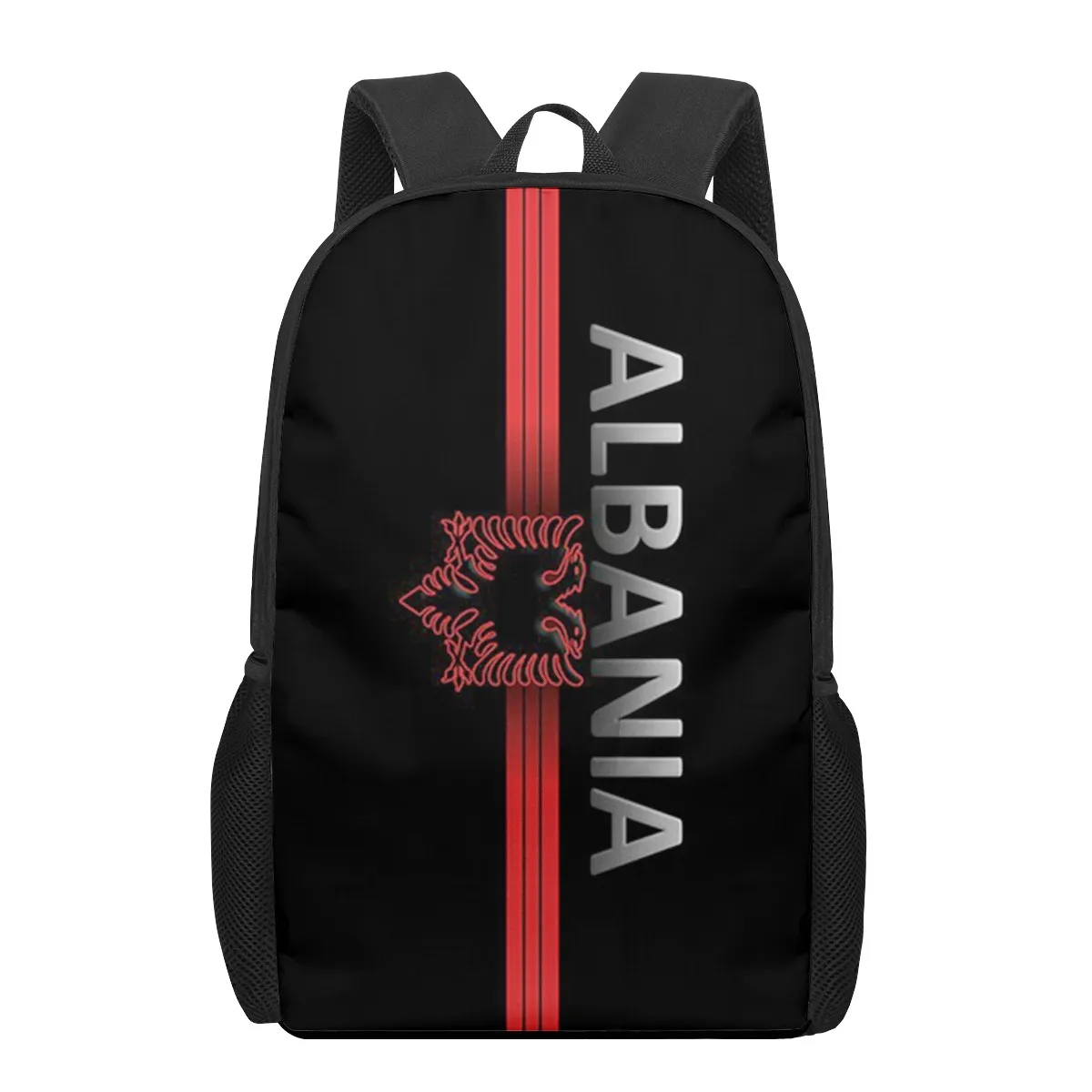 Republic of Albania flag Children School Bag for Toddler Printing Kid's Backpack Schoolbag Shoulder Bag Boys Girls Book Bags Moc