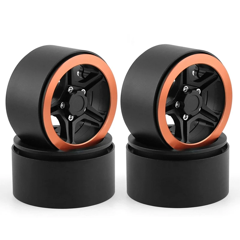 

4PCS Metal Beadlock 2.2 Wheel Hubs Wheel Rims For 1/10 RC Crawler Car Axial SCX10 Wraith Capra RR10 Traxxas TRX4 D90