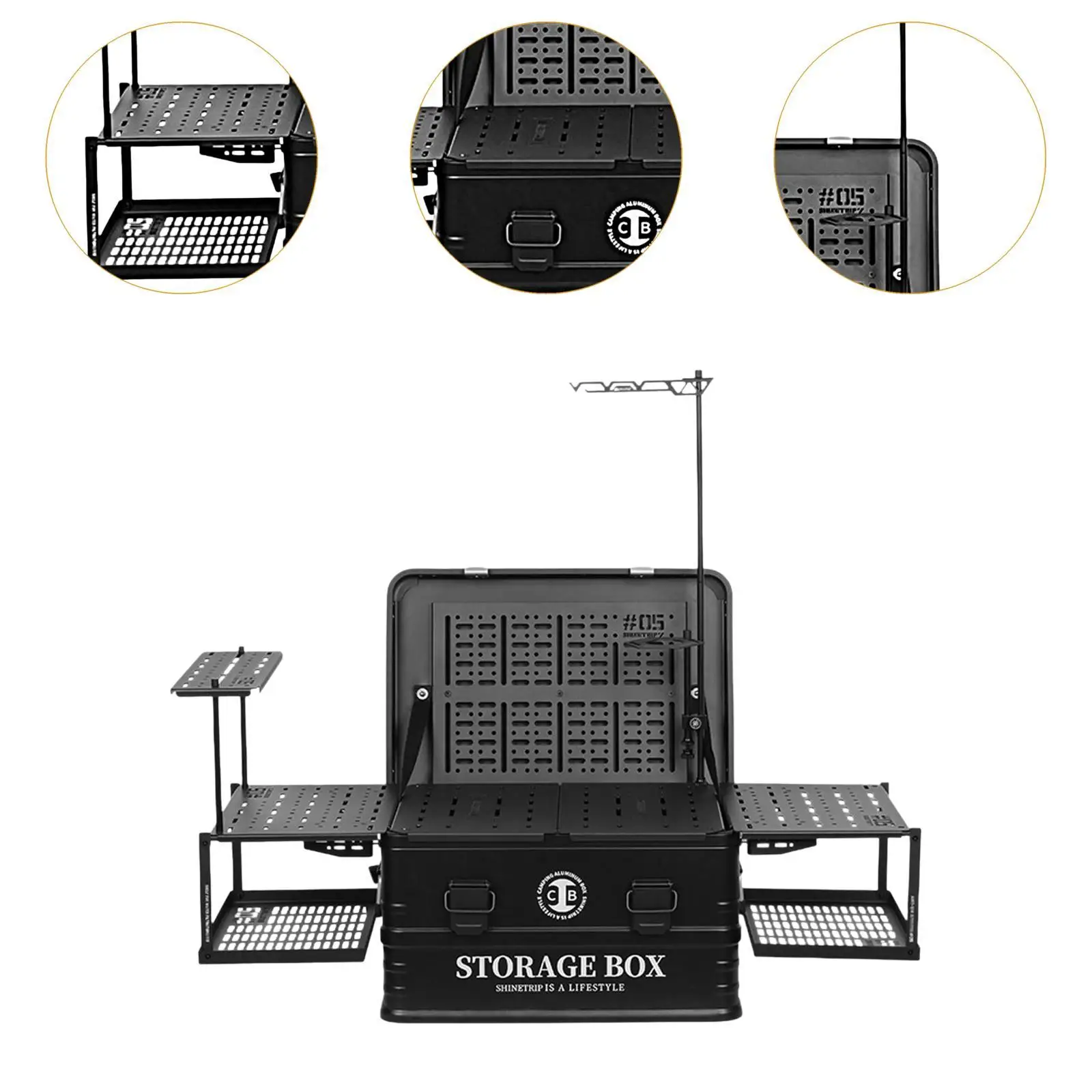 Алюминиевый ящик для кемпинга Igt набор держателей лампы практичные модульные