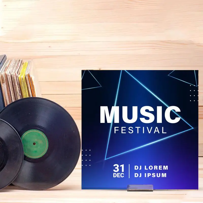 2 шт. прозрачная виниловая пластинка настольная подставка теперь играющая в